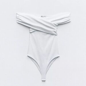 Ruched wrap Zara bodysuit